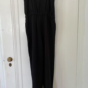 Madewell black silk jumpsuit